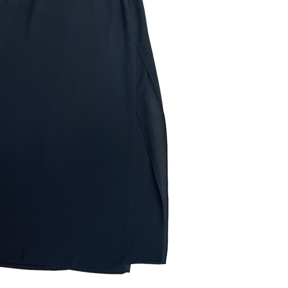 JS Collections Maxi Skirt Women 16 Black Formal Layered Chiffon Double Side Slit - Picture 2 of 16